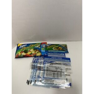 Ziploc Zip n Steam Microwave Cooking Bags Medium 9 Count New Healthy Meals